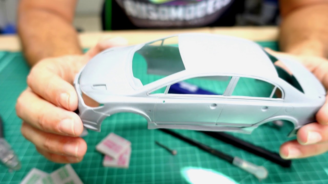 how to prepare model kit car for primer and paint it - resin kit zoomon