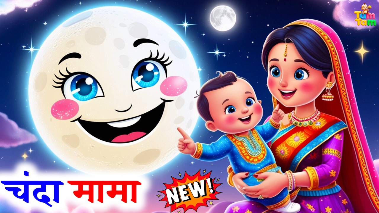 Chanda Mama Dur Ke | चंदा मामा | Hindi Kids Rhyme | Tam Tam