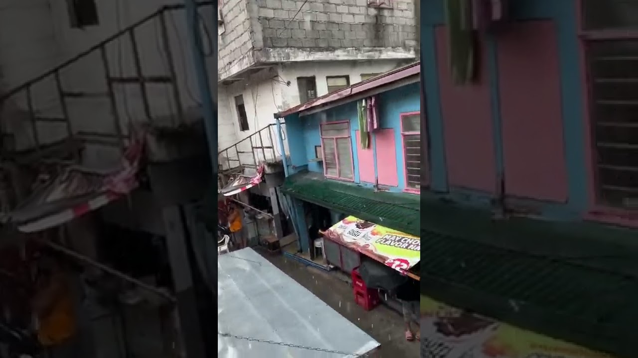 ASMR rain on tin roofs 🌧 #shorts #discoverManila #philippines #ASMR #rain