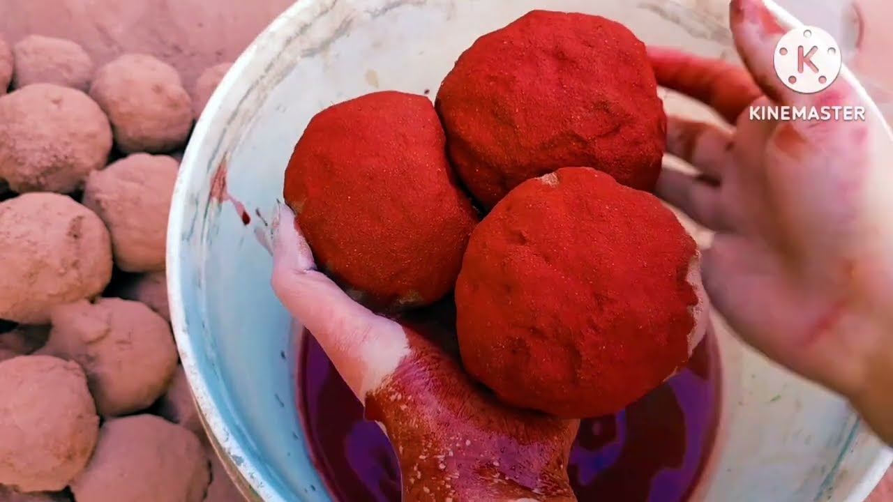 new vlog/ part 2 ab mic thk ho gya😅 red dirt balls ki smashing crumbling wholecrush ki 🤤