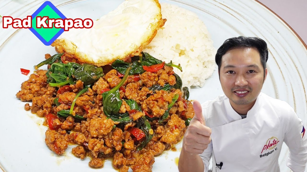 How to Cook PAD KRAPAO Thailand Most Popular Dish, very Easy to Make