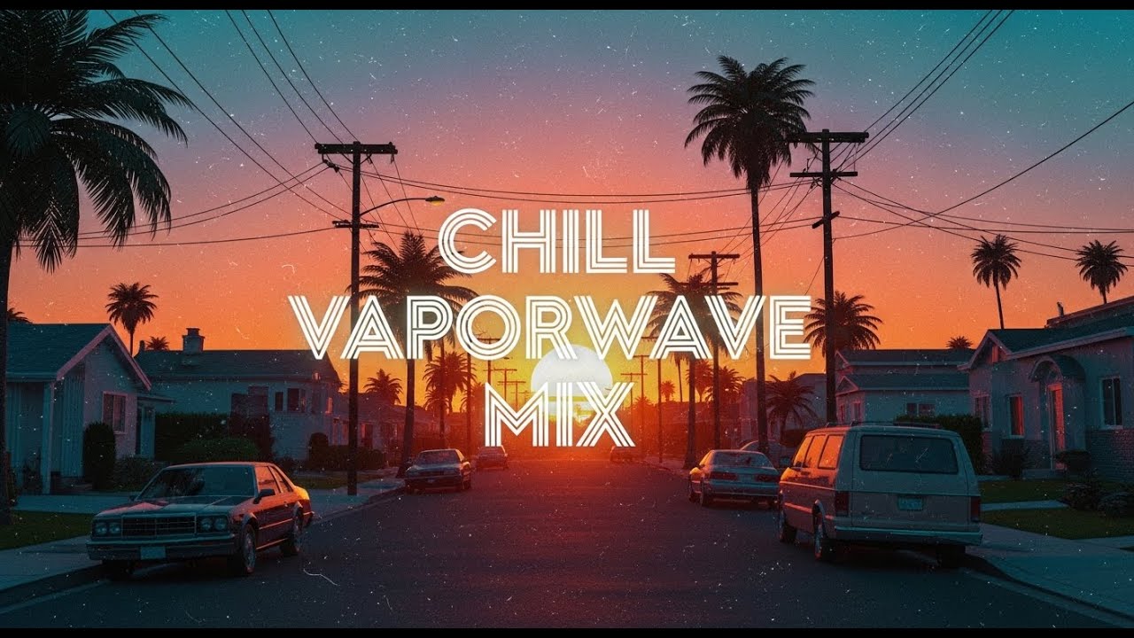 Late Night Vaporwave Drive Mix with Neon City Lights for Retro Vibes