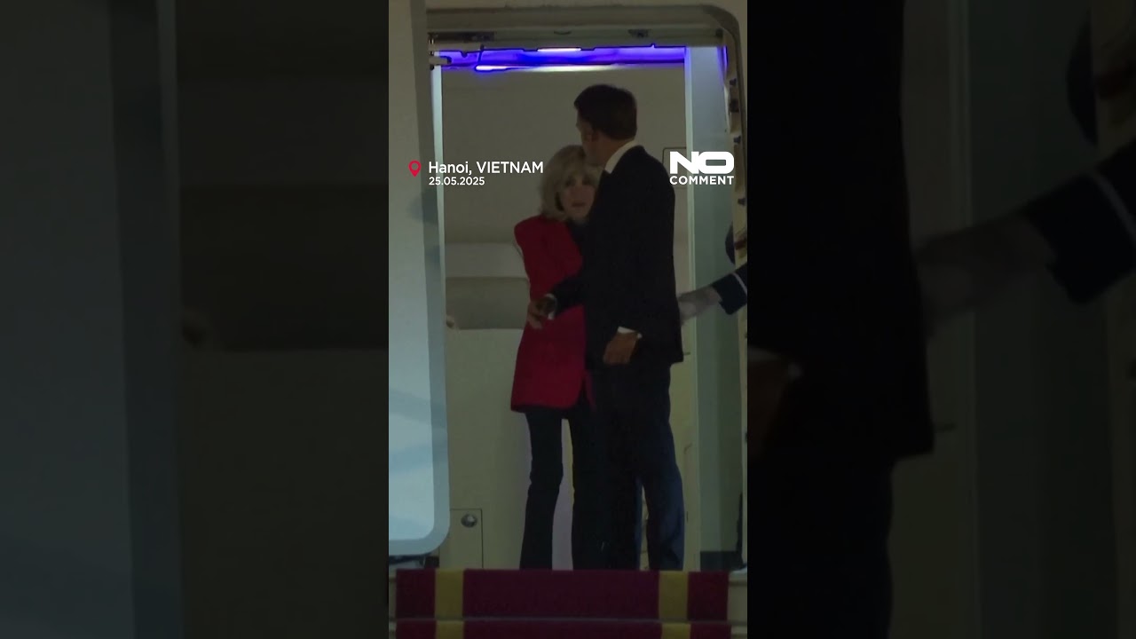 Video shows Emmanuel Macron getting pushed in the face by his wife