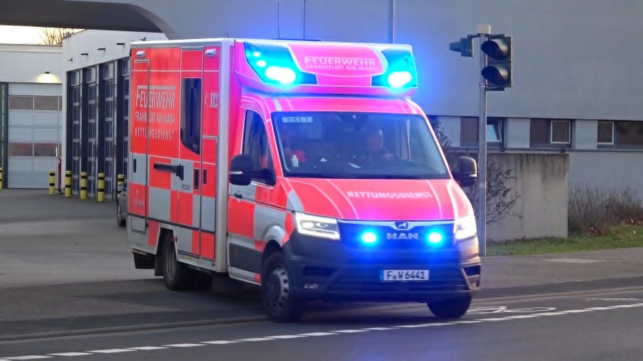 [📟 Alarmfahrt in den Sonnenaufgang ☀] RTW BF Frankfurt a.M. FW 3