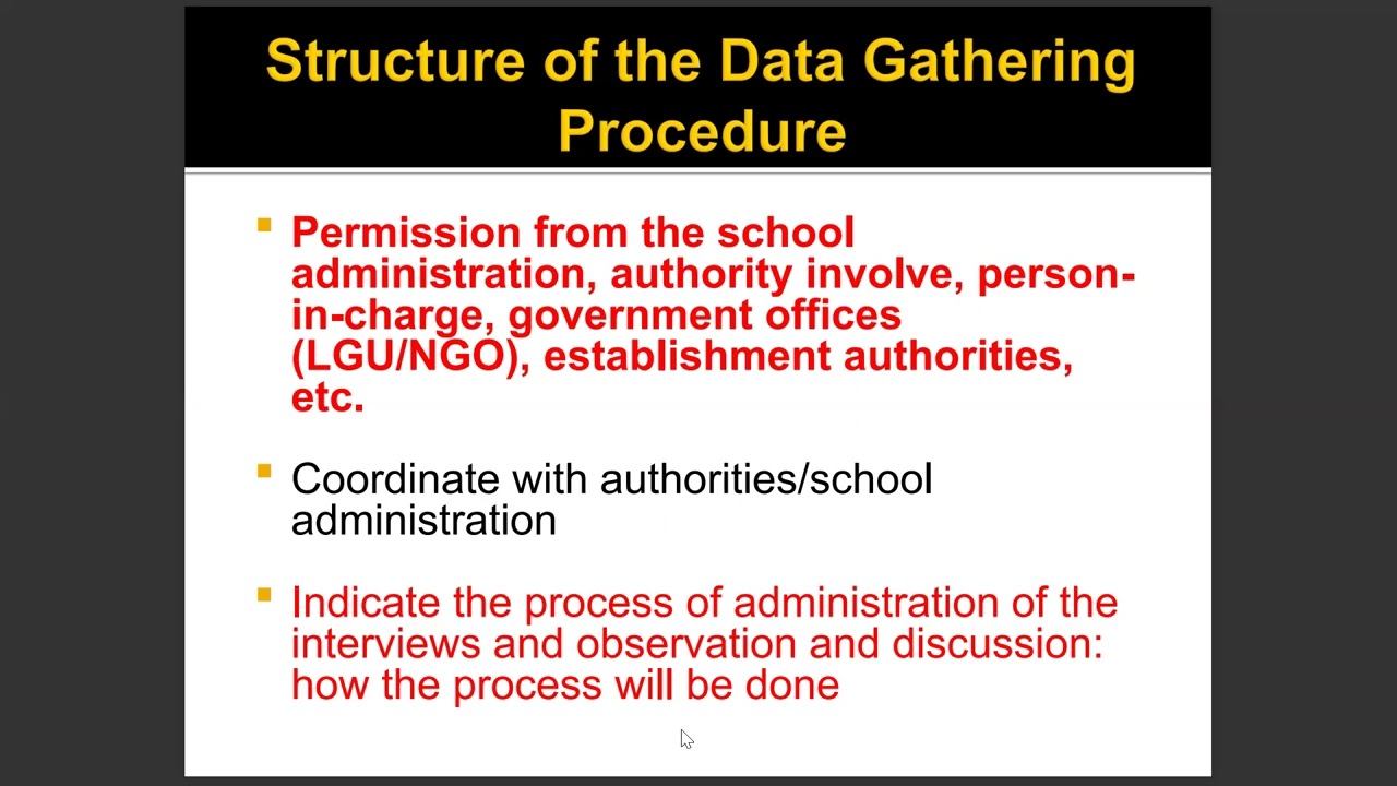 Data Gathering Procedure