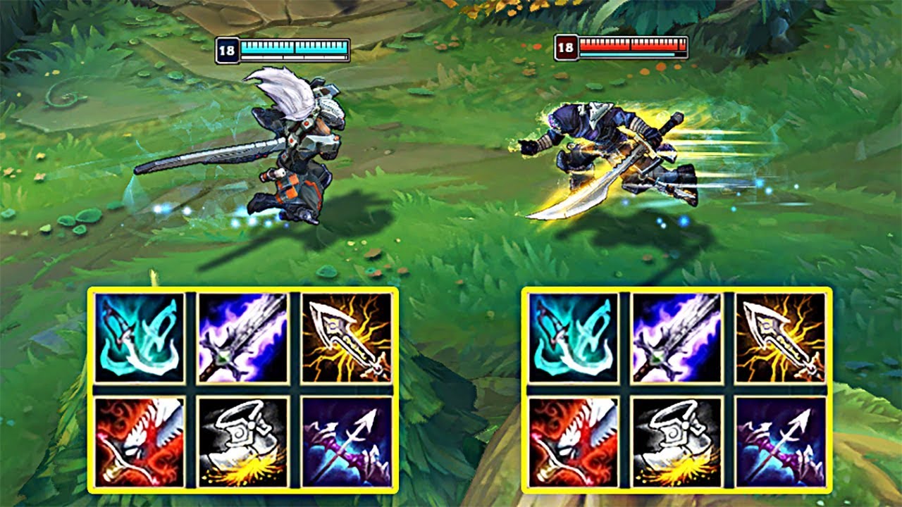 YASUO vs MASTER YI FULL BUILD FIGHTS