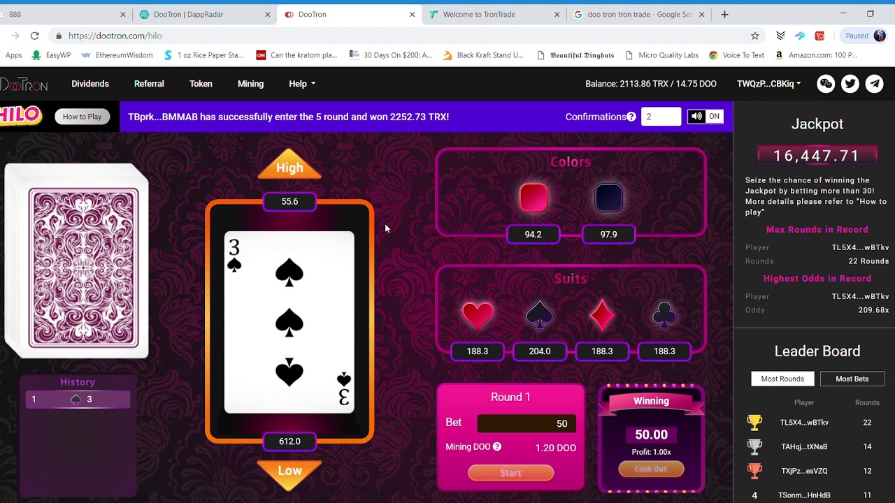 MINING DOO TOKEN ON DOO TRON | GET IN EARLY