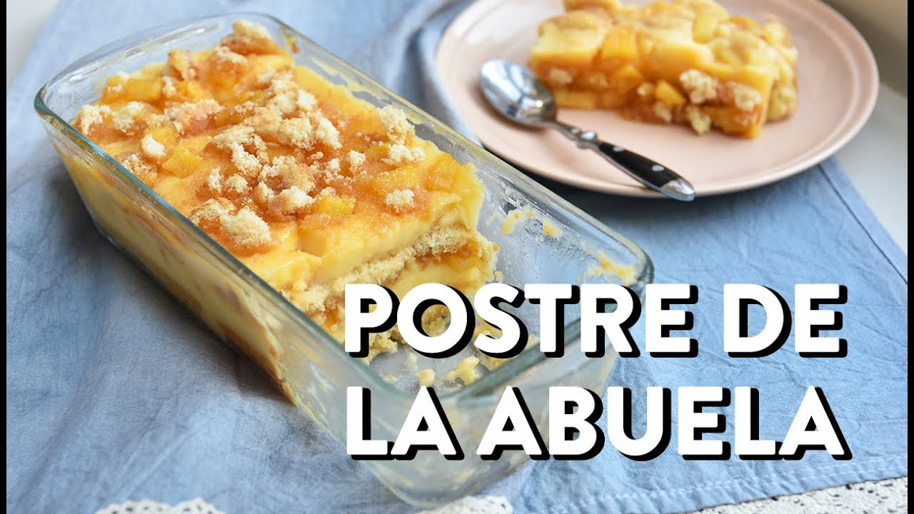 Postre de la Abuela, vainillas, crema pastelera y manzanas acarameladas!