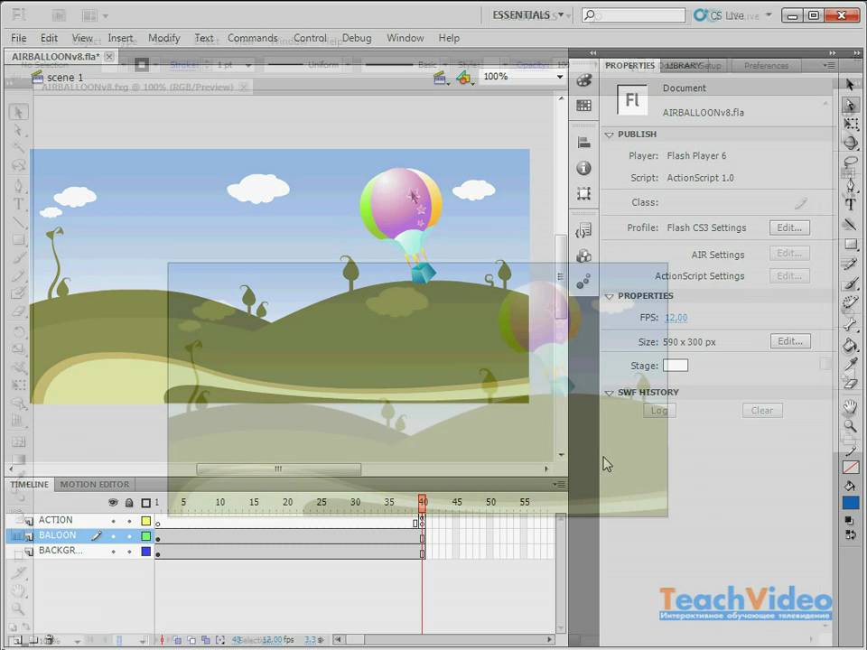 Улучшенные возможности интеграции Adobe Flash CS5 (15/19)