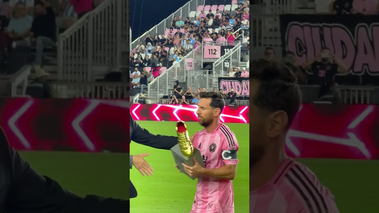 Homenaje a LEO MESSI por el Golden Boot en Miami