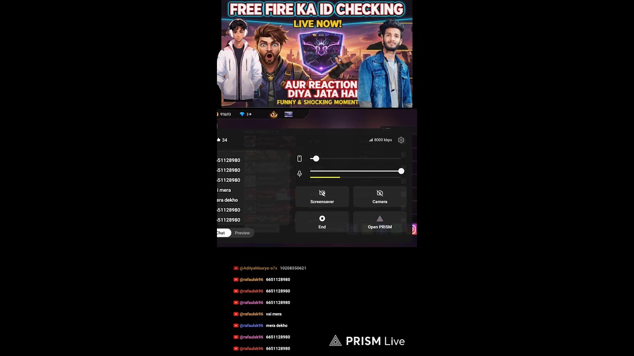 free fire live streaming check ✅😀🫵