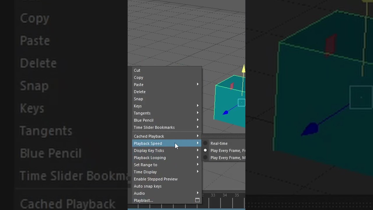Скорость воспроизведения Maya 2024 слишком высокая
