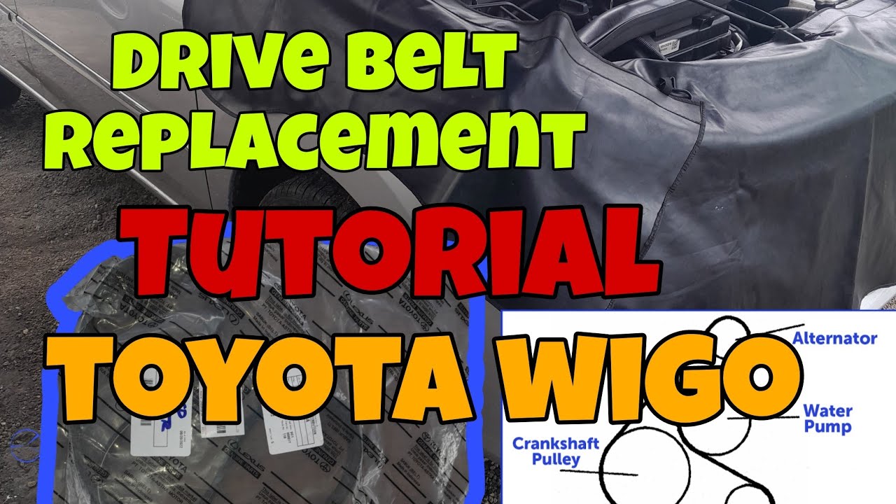 🛑DRIVE BELT REPLACEMENT TUTORIAL / TOYOTA WIGO  2016 [ Toyota genuine belt ]