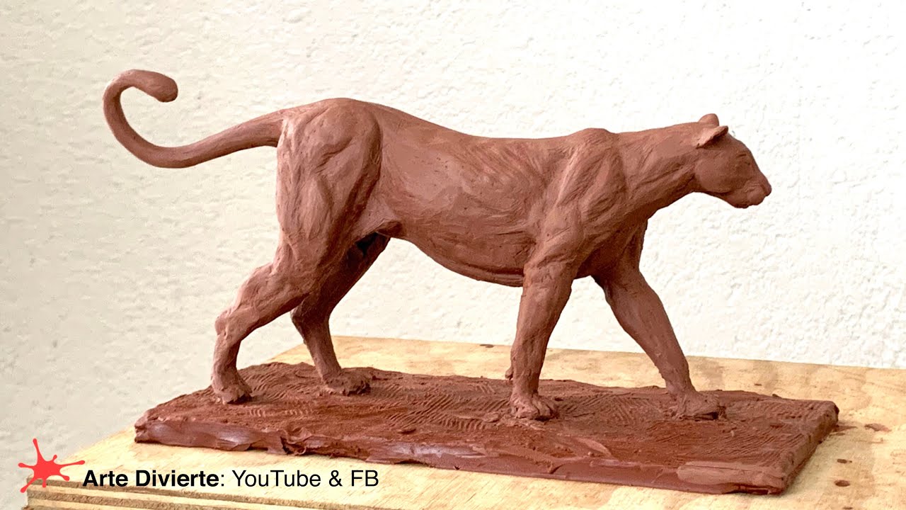 CÓMO ESCULPIR UN LEOPARDO O PANTERA - Felino en plastilina