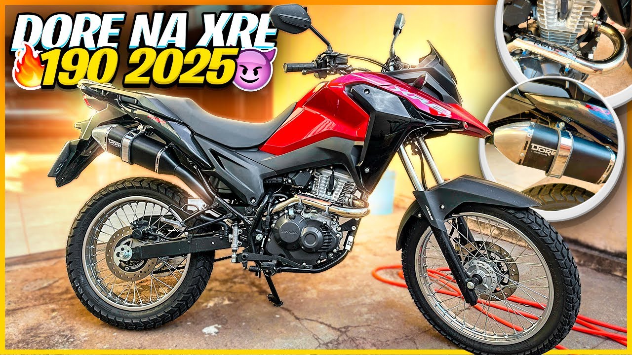 PRIMEIRA XRE 190 2025 COM ESCAPAMENTO DORE !
