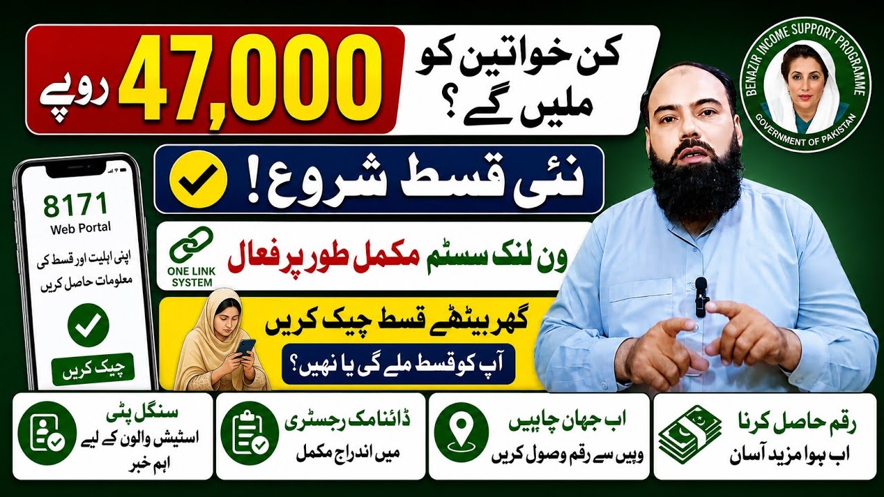 BISP New Installment 18000 & 47000 Update | 8171 Portal Status Check | One Link Latest News 2026