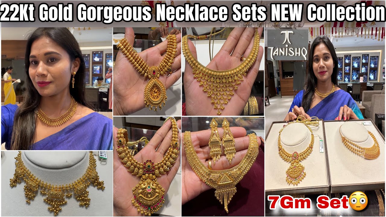 Tanishq Gold Necklace Designs 7Gm Set😱| Lightweight Gold Necklace| Gold Necklace Set Designs & Price