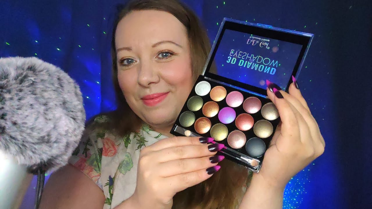 Асмр МАКИЯЖ💄Тестирую новую палетку теней с охлаждающим эффектом с Яндекс Маркета | ASMR makeup