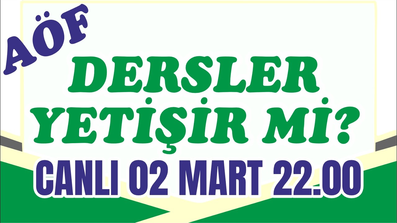 AÖF Ara Sınavlar Yaklaşıyor - Dersler Yetişir mi?
