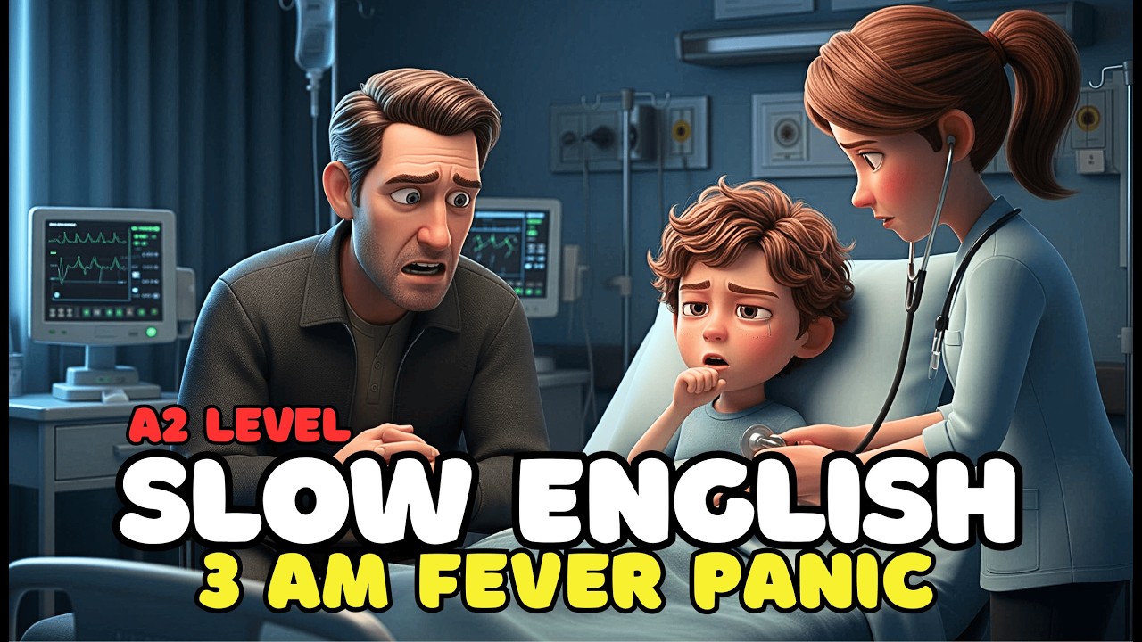 My Son Had a High Fever at 3 AM… We Rushed to the Hospital | Easy English Listening (A2 Level)