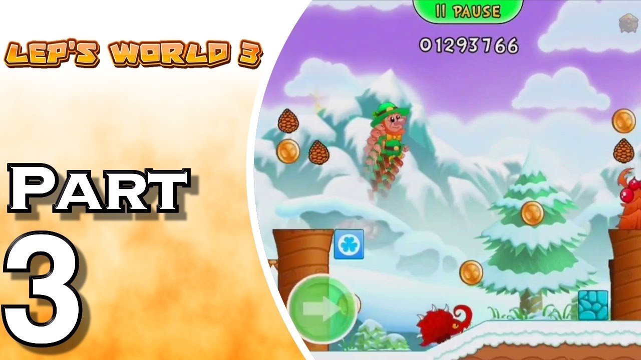 Давайте поиграем в Lep's World 3 (геймплей + прохождение), часть 3 — Снег продолжается