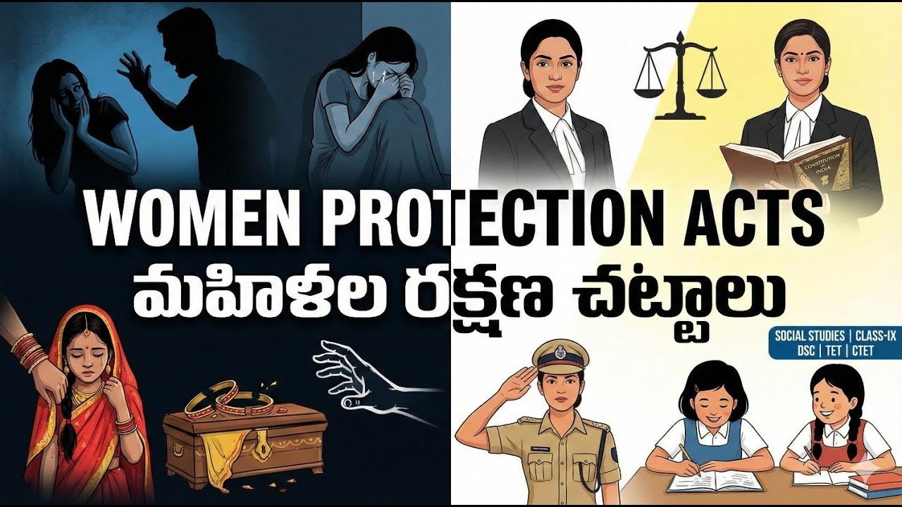 Women Protection Acts | 9thSocial | DSC TET CTET Exam, మహిళా రక్షణ చట్టాలు, వివరణ&ప్రాక్టిస్ బిట్స్