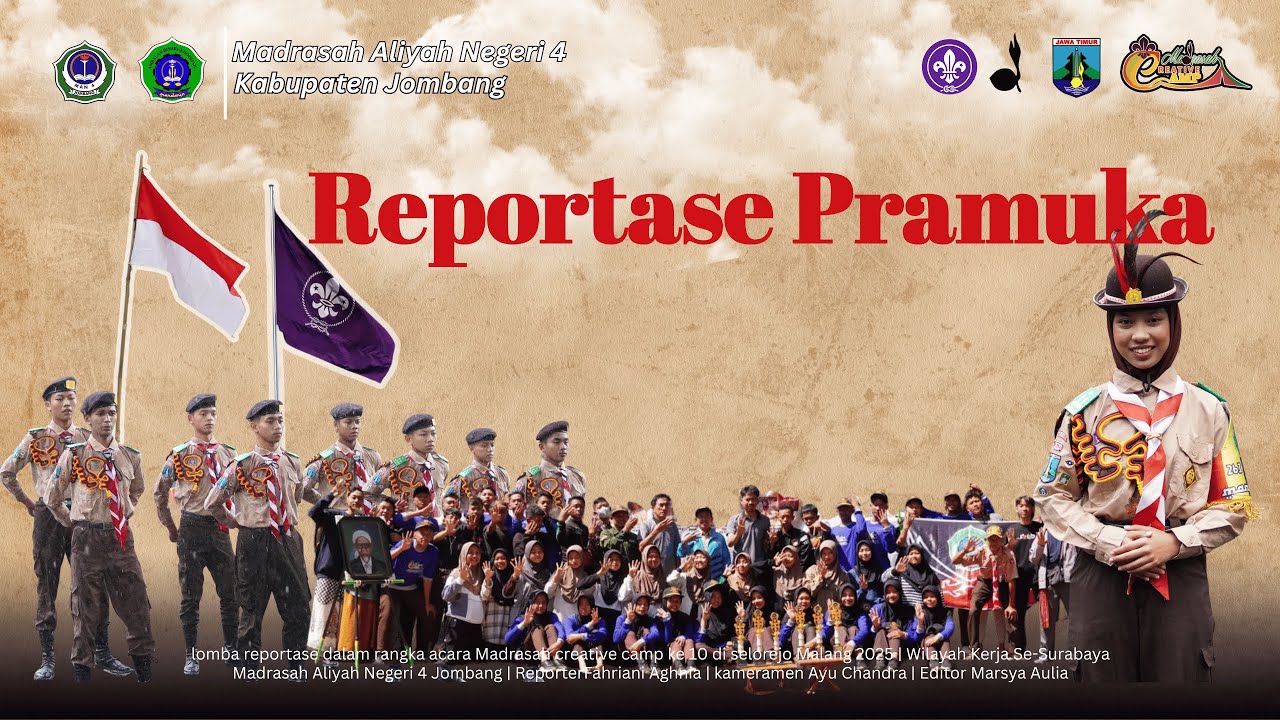 Lomba Reportase Pramuka MAN 4 JOMBANG - Madrasah Creative Camp Ke-10
