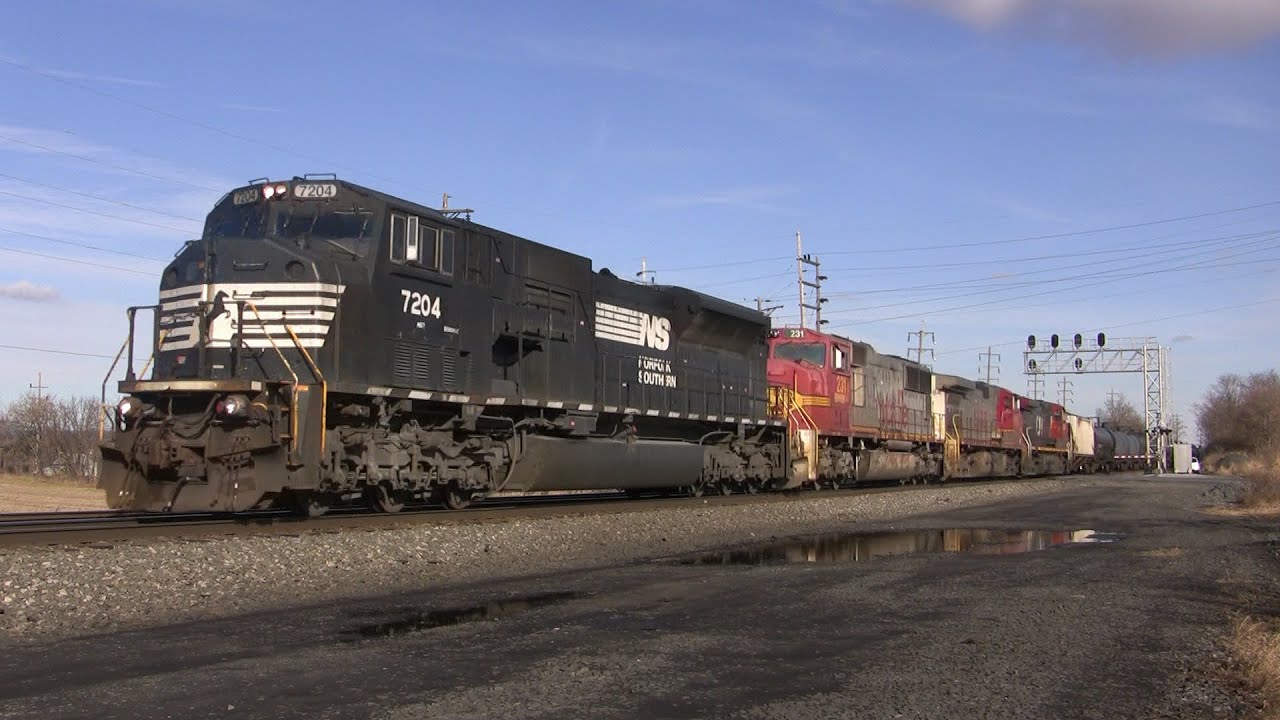 Trains on the Norfolk Southern Harrisburg Line Winter 2015