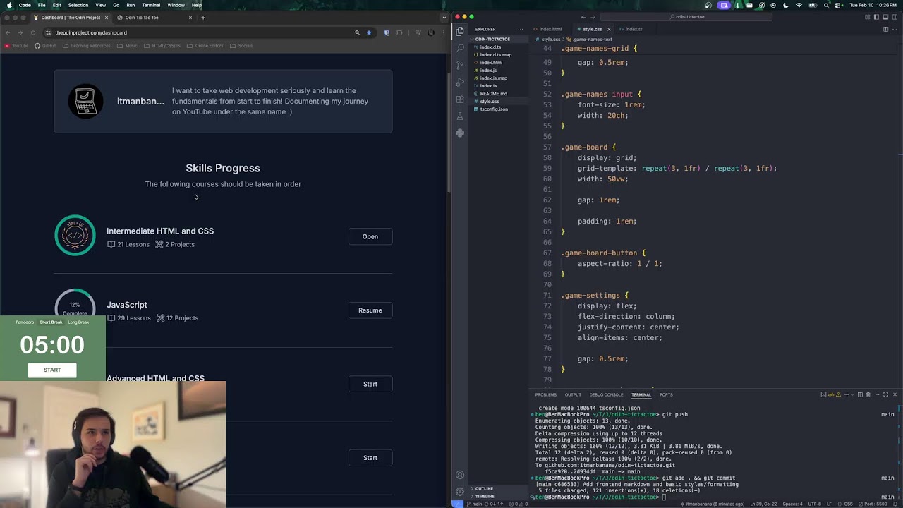Day 17 learning web dev until I know what I’m doing | code, study, hangout