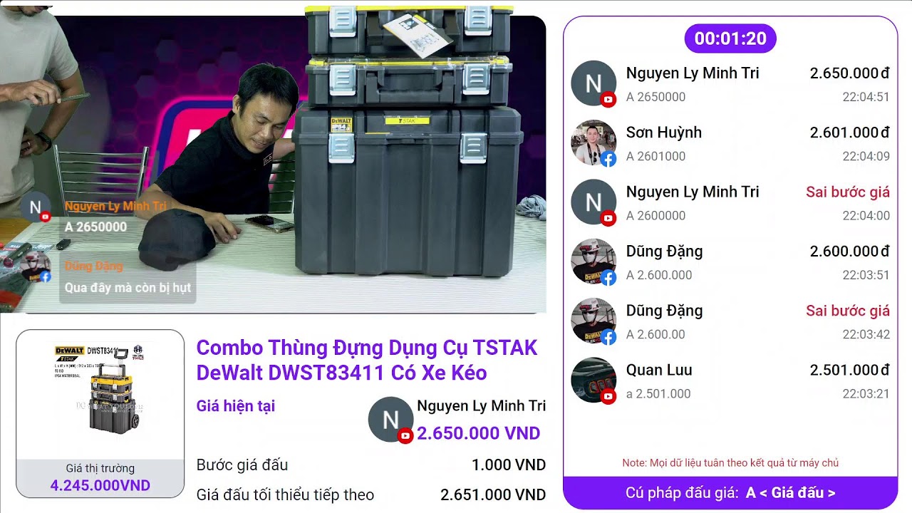 Live Đấu Giá Cùng Tân Cảng