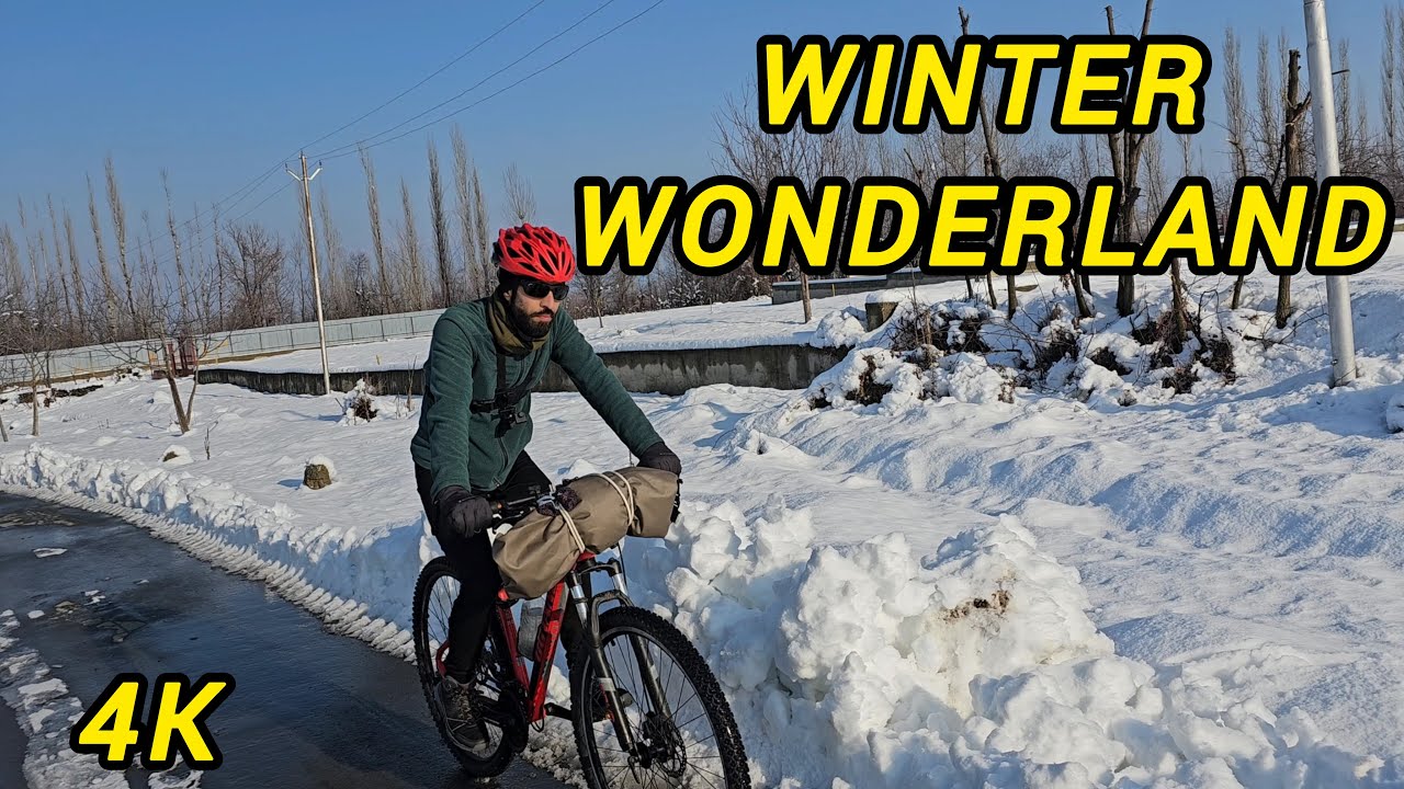 CYCLING IN WINTER WONDERLAND(KASHMIR)