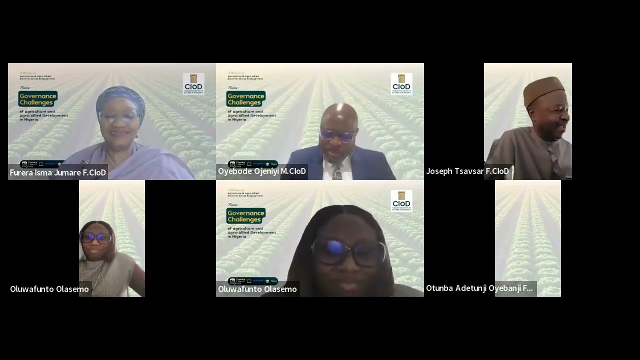 Governance Challenges of Agriculture and Agro Allied Development in Nigeria - Webinar