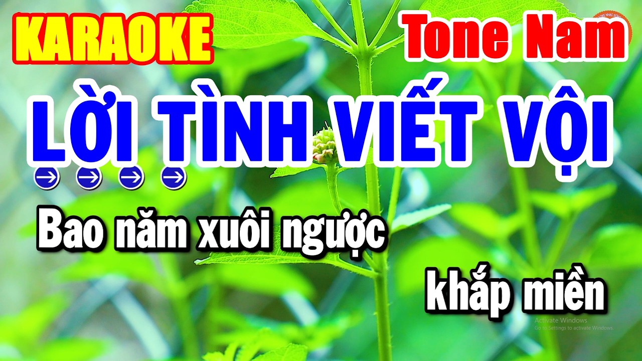 Karaoke Lời Tình Viết Vội Tone Nam Nhạc Sống Chuẩn Rumba Dễ Hát Nhất | Hải Tiên