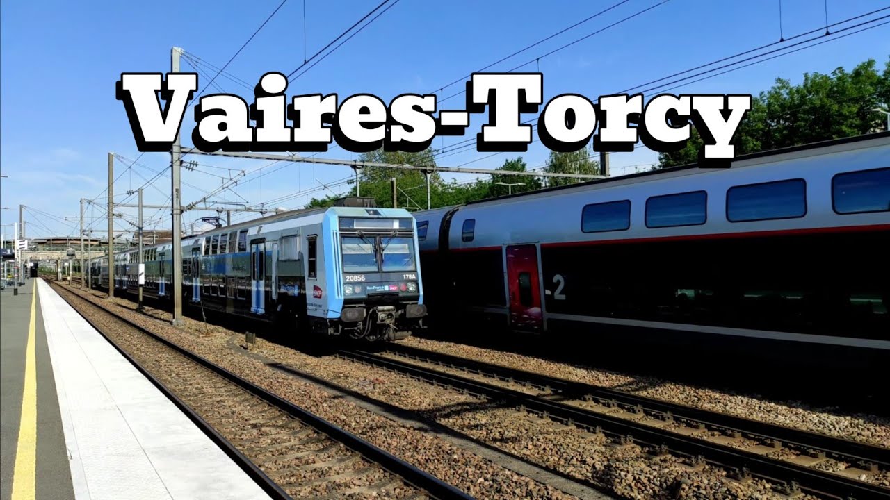 Traffic ferroviaire en gare de Vaires-Torcy [TGV, ICE, TER, Transilien et Fret]