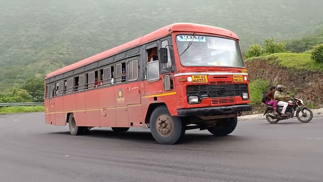 Msrtc Buses,Lalpari Buses are continuously travel khambatki ghat Overtake corner section Express way