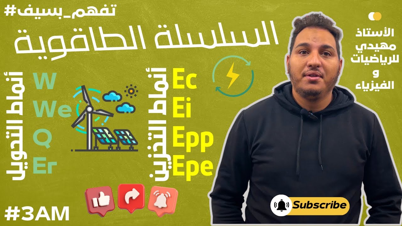 🔋 السلسلة الطاقوية | شرح مبسط بالأمثلة والتطبيقات | فيزياء 3AM ⚡