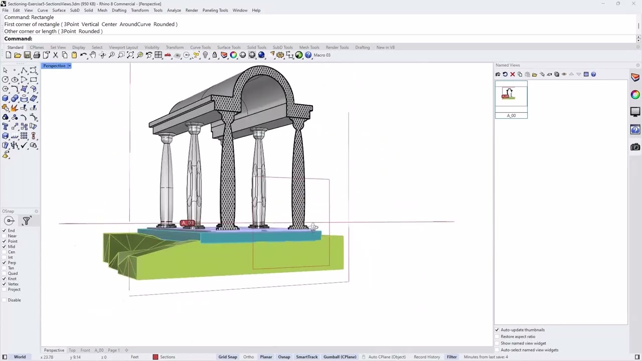 Master Class: Rhino 8 Sectioning Workflows using Clipped Views (12/15)