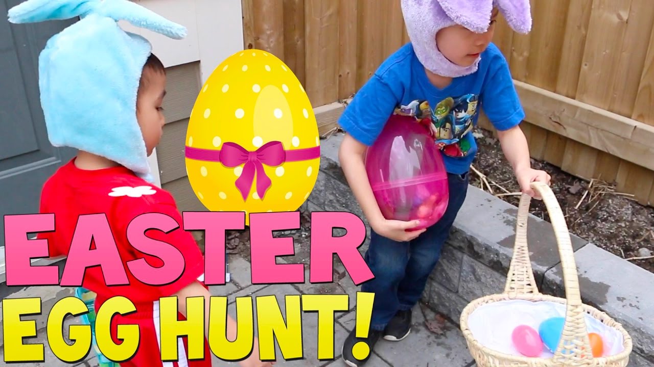 GIANT EASTER EGG HUNT | Surprise Easter Egg Hunting, Kinder Egg Surprise, Family Fun, Easter 2017