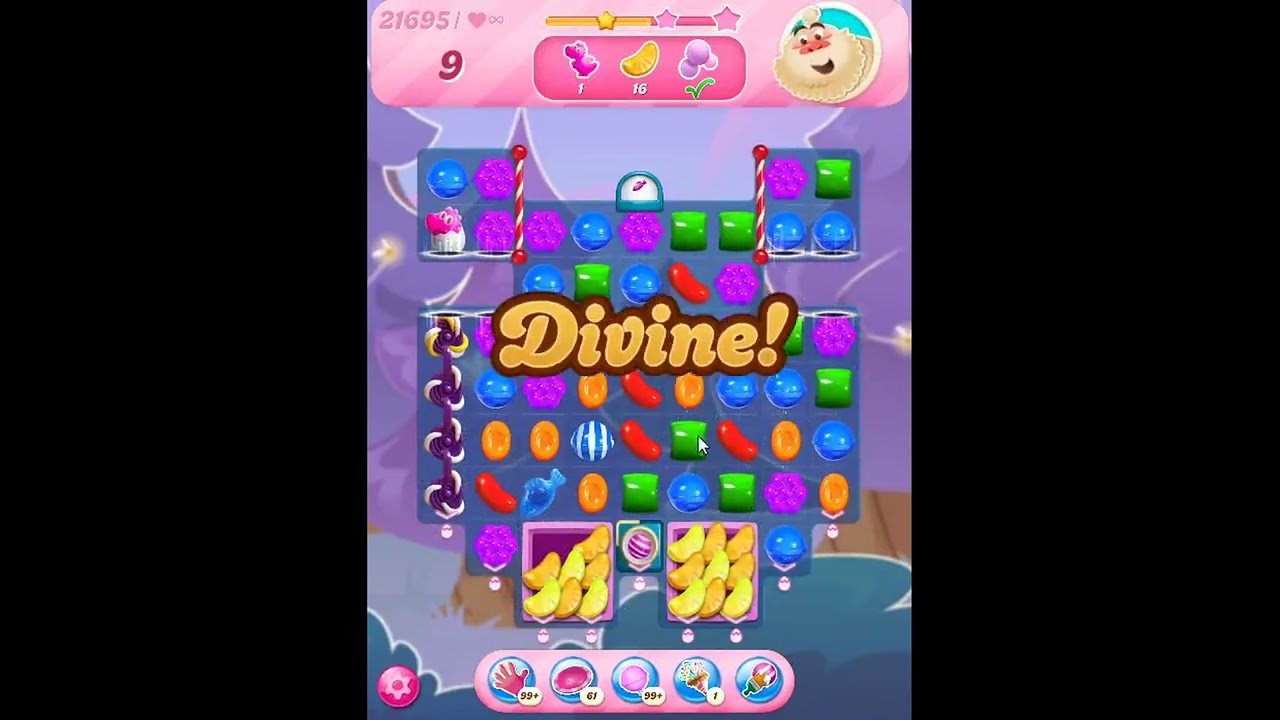 Candy Crush Saga Level 21695 - NO BOOSTERS | SKILLGAMING ✅