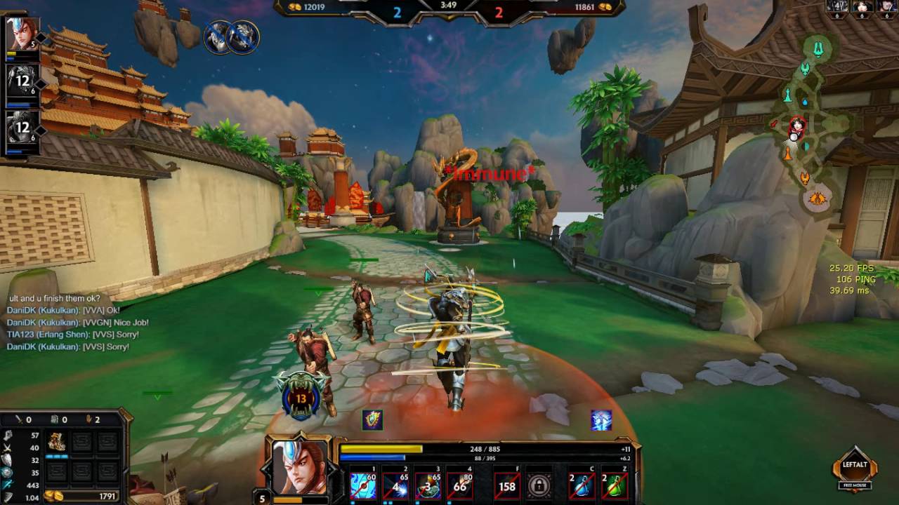 Smite Erling Shen gameplay