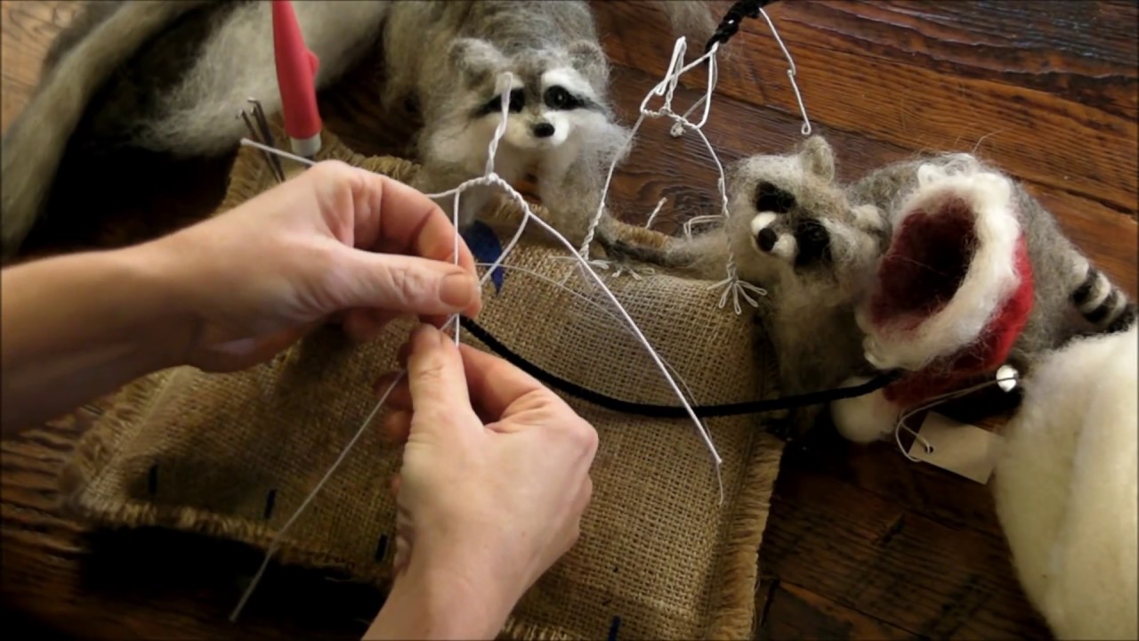 How To Needle Felt Animals:  Raccoon 1 by Sarafina Fiber Art