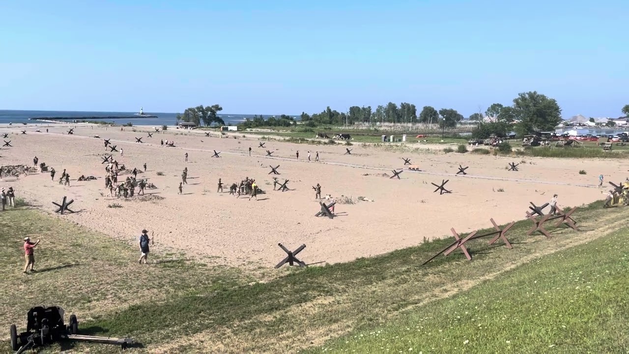 Kids reenact D-Day reenactment Saturday D-Day Ohio 2025