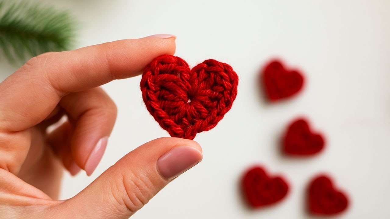 ❤️ L&aelig;r at h&aelig;kle et lille hjerte &ndash; nem h&aelig;kleopskrift for begyndere! ❤️