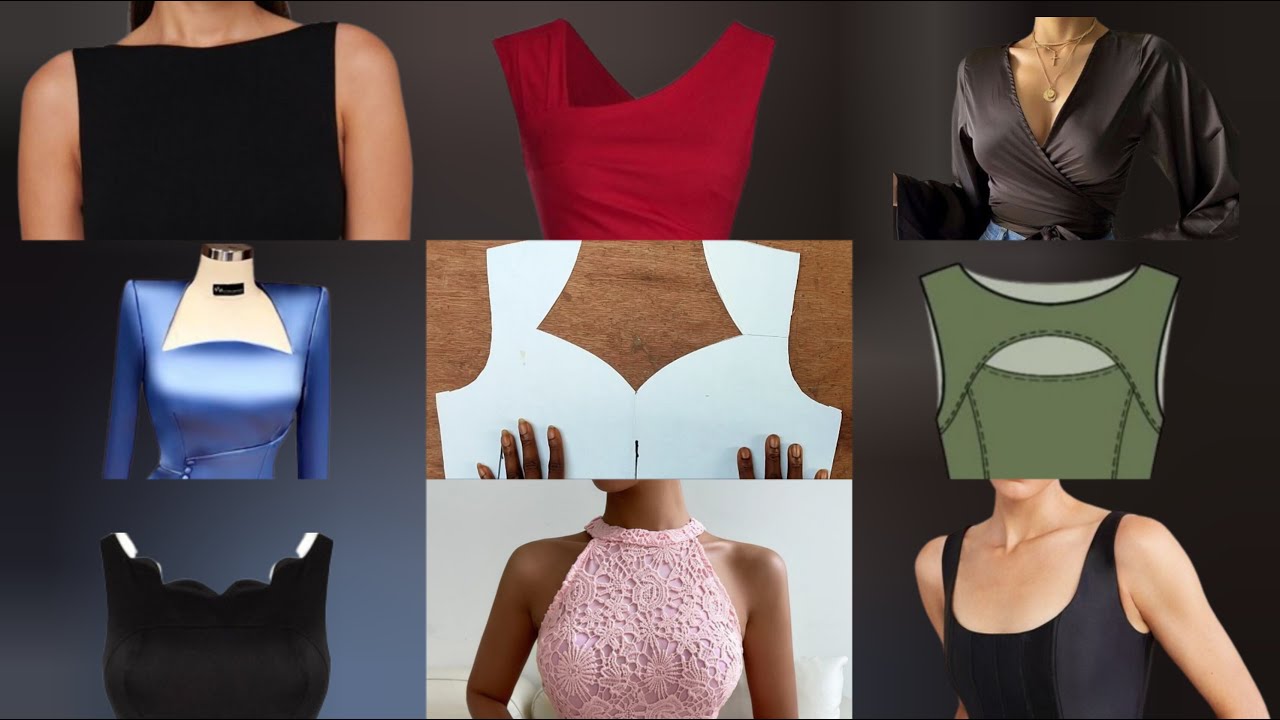 Как кроить модные вырезы | Как кроить 13 разных вырезов | Confidensews #necklinedesigns2024