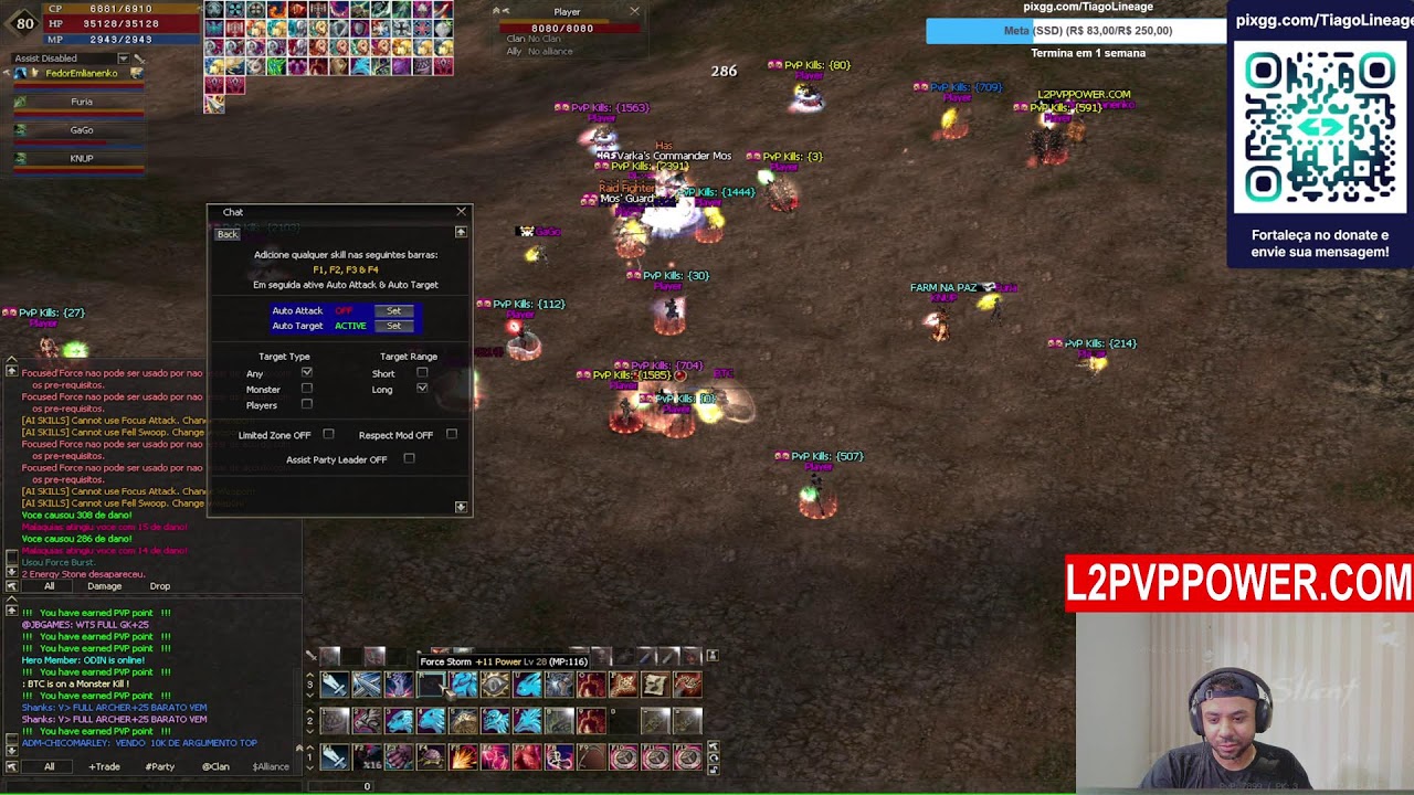 L2 PVPPOWER 500X INAUGURAÇÃO - LINEAGE 2 PVP SERVER
