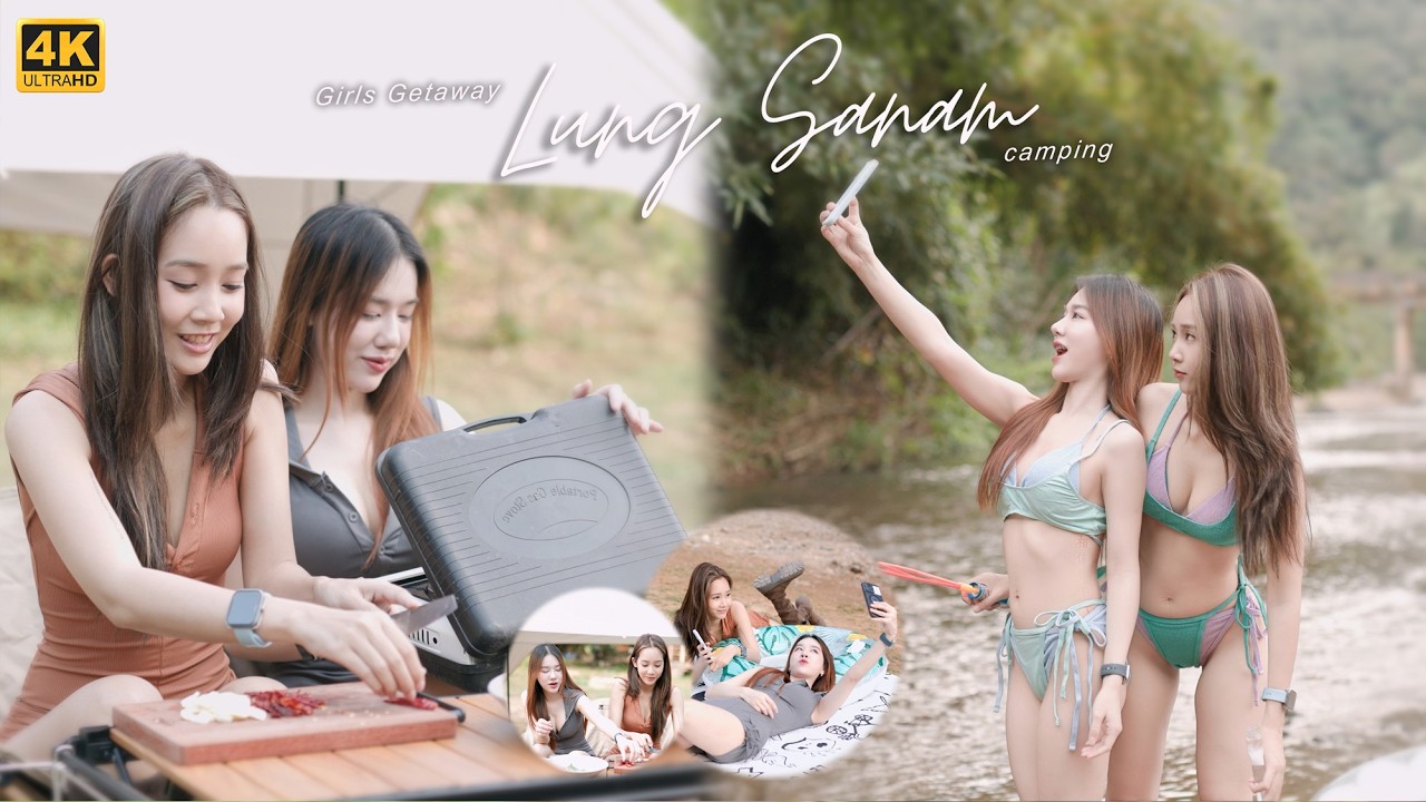 Cute Girls’ One-Day Camping Trip🌿Cooking Spaghetti🍝Bikini, Cheese Board & Chill Time🧀ASMR EP.48