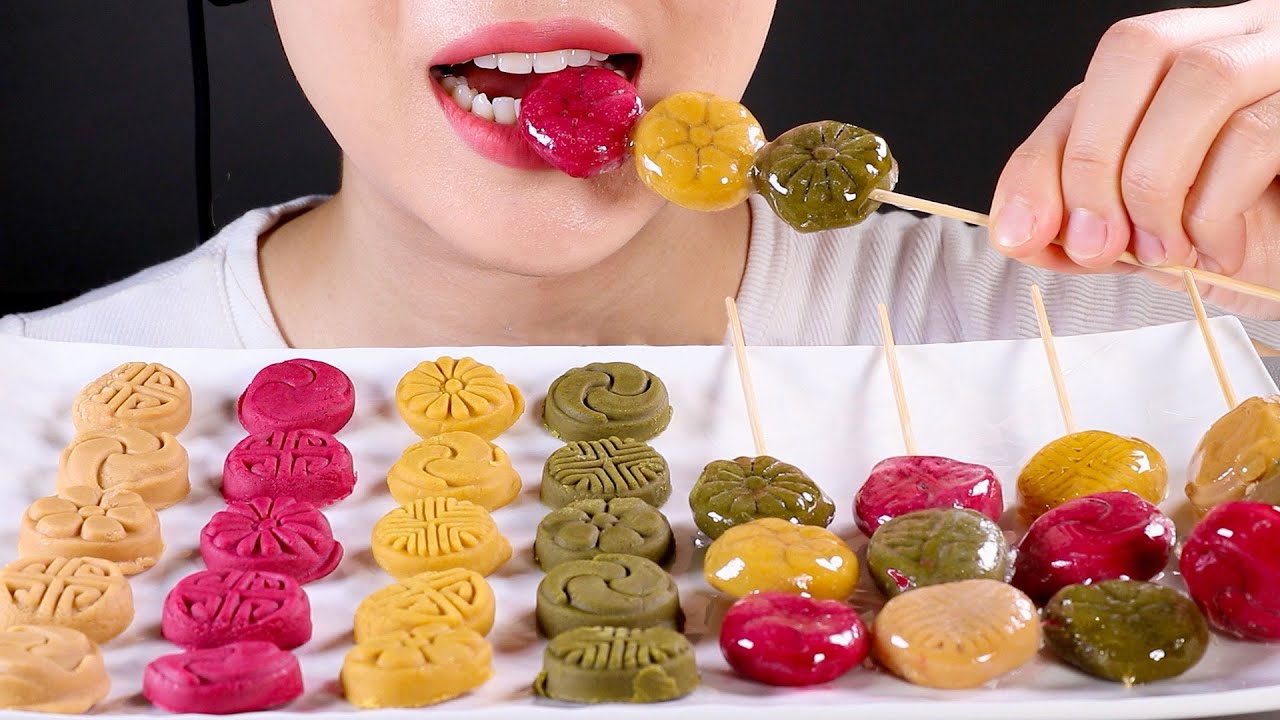 ASMR 다식 탕후루 먹방 | 다식 2탄 | Dasik Tanghulu | Korean Traditional Sweets | Part 2 | Eating Sounds Mukbang