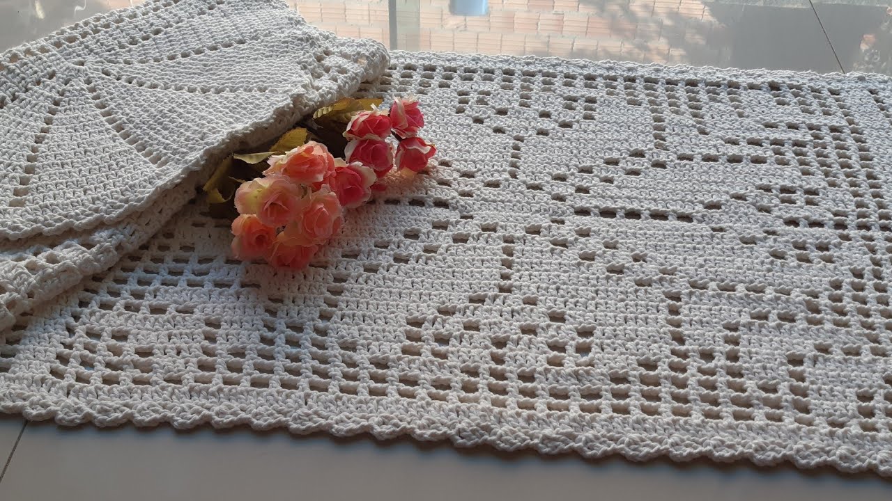 Passadeira fácil Mega Flor Vintage /Tapetão oval /2parte