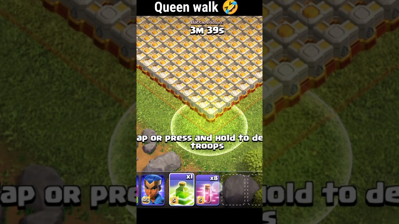 Crazy queen Walk #cocclasher #clashofclans #coc #queen#queenwalk