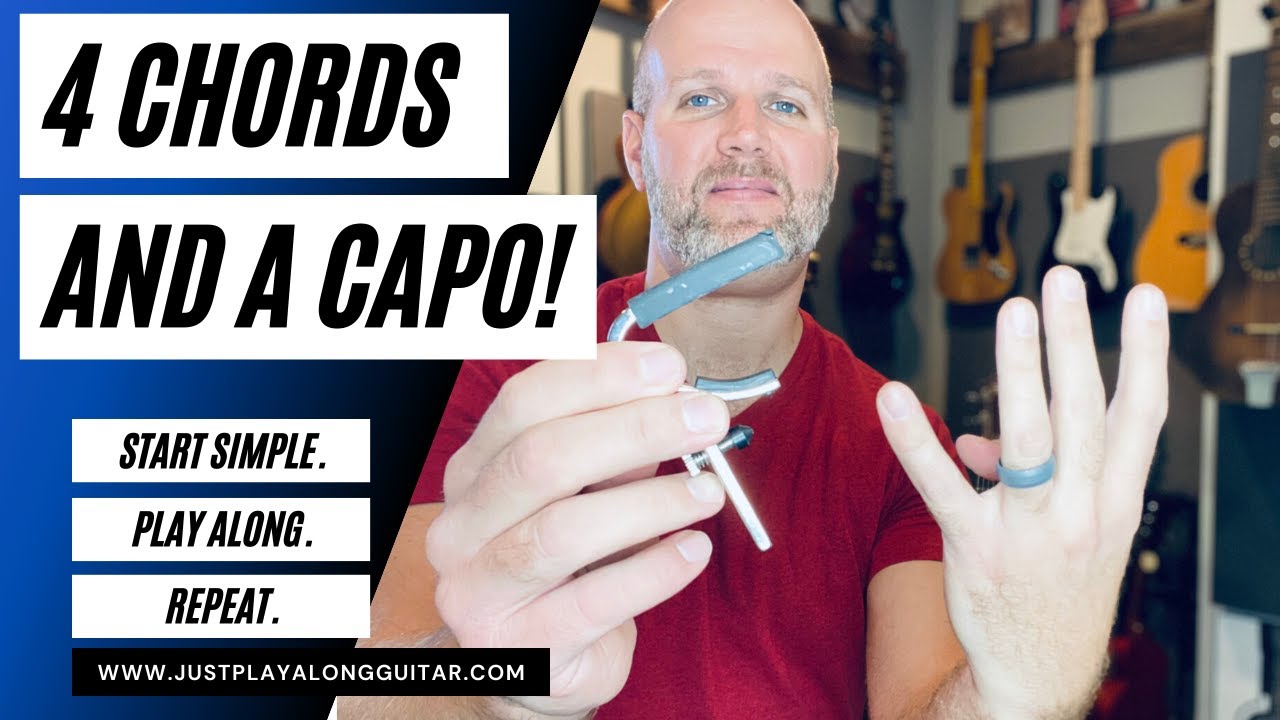 HOW TO play any song on guitar (just 4 chords)